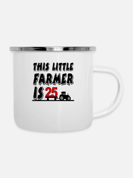 Bauer - Emaille-Tasse - Weiß