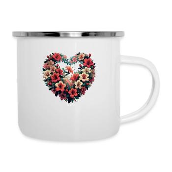 Azalées Azalée Buisson d’azalée - Tasse émaillée - blanc - Droite