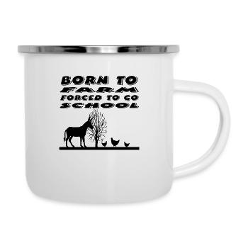 Ferme - Tasse émaillée - blanc - Droite