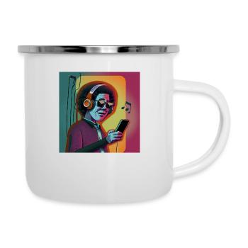 Psychedelic Sound Rush: Music Junkie's Journey - Camper Mug - white - Right