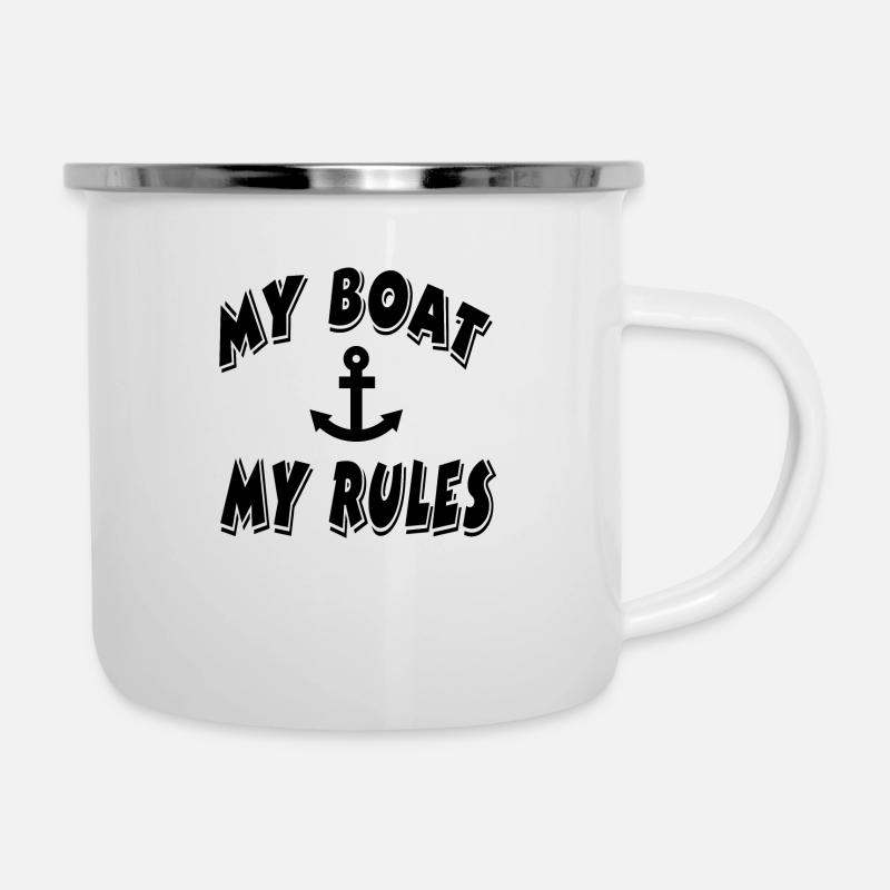 Bateau - Tasse émaillée - blanc
