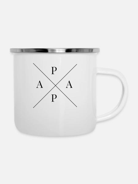 PAPA - Emaille-Tasse - Weiß