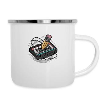 cassette - Tasse émaillée - blanc - Droite