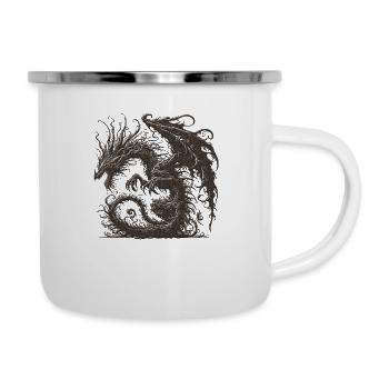 Fantasy Dragon Anime Dragon head Mythical reptile magic - Camper Mug - white - Right