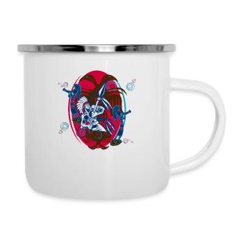 Indianer - Emaille-Tasse - Weiß - Rechts