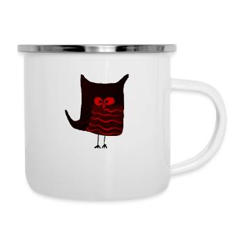Eulalia Noir Rouge - Tasse émaillée - blanc - Droite