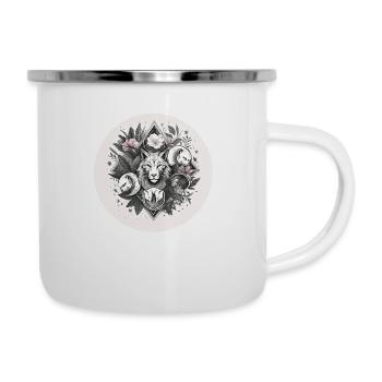 Lion crest animal - Camper Mug - white - Right