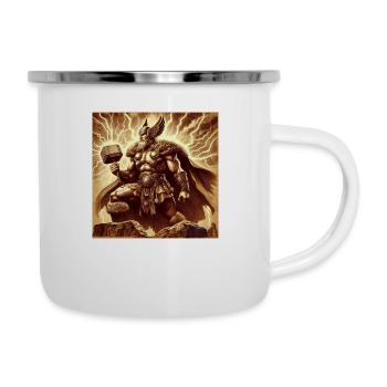 Thor - Emaille-Tasse - Weiß - Rechts