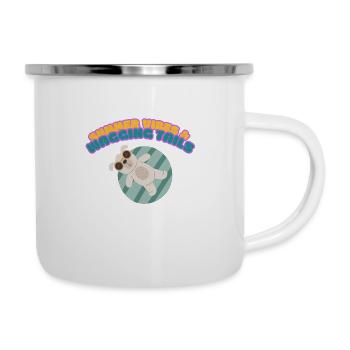 Sommerstimmung & wedelnde Schwänze - Emaille-Tasse - Weiß - Rechts