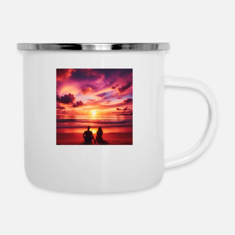 Sunset - Camper Mug - white