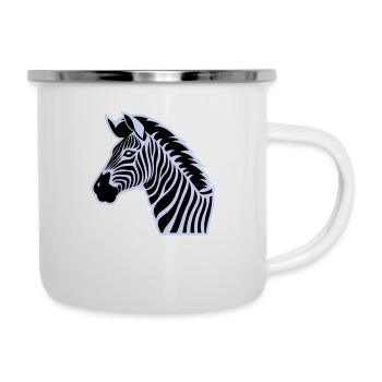 zebra - Emaille-Tasse - Weiß - Rechts