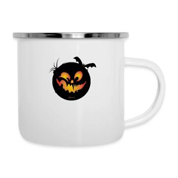 Halloween Spooky - Emaille-Tasse - Weiß - Rechts