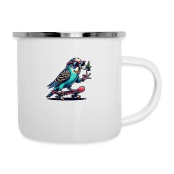 Blatant budgie - Camper Mug - white - Right