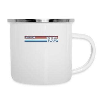Retro 1983 Limitierte Auflage - Emaille-Tasse - Weiß - Rechts