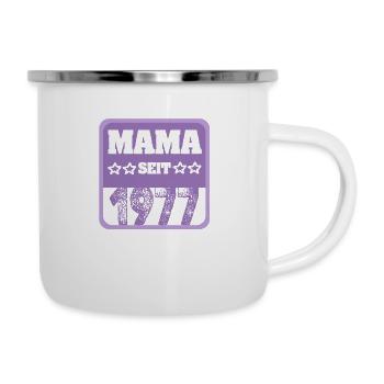 1977 - Emaille-Tasse - Weiß - Rechts