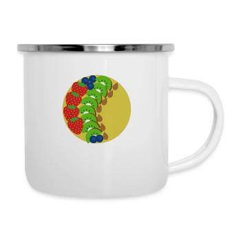 Smoothie Bowl - Emaille-Tasse - Weiß - Rechts