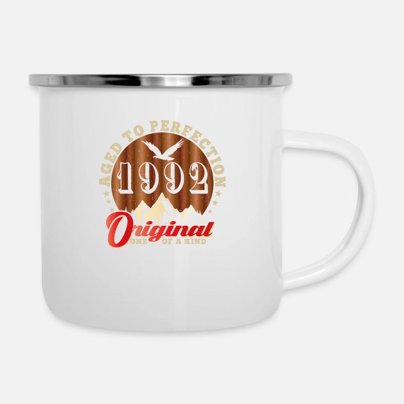 Kultiges Jubiläum 1992 - Emaille-Tasse - Weiß
