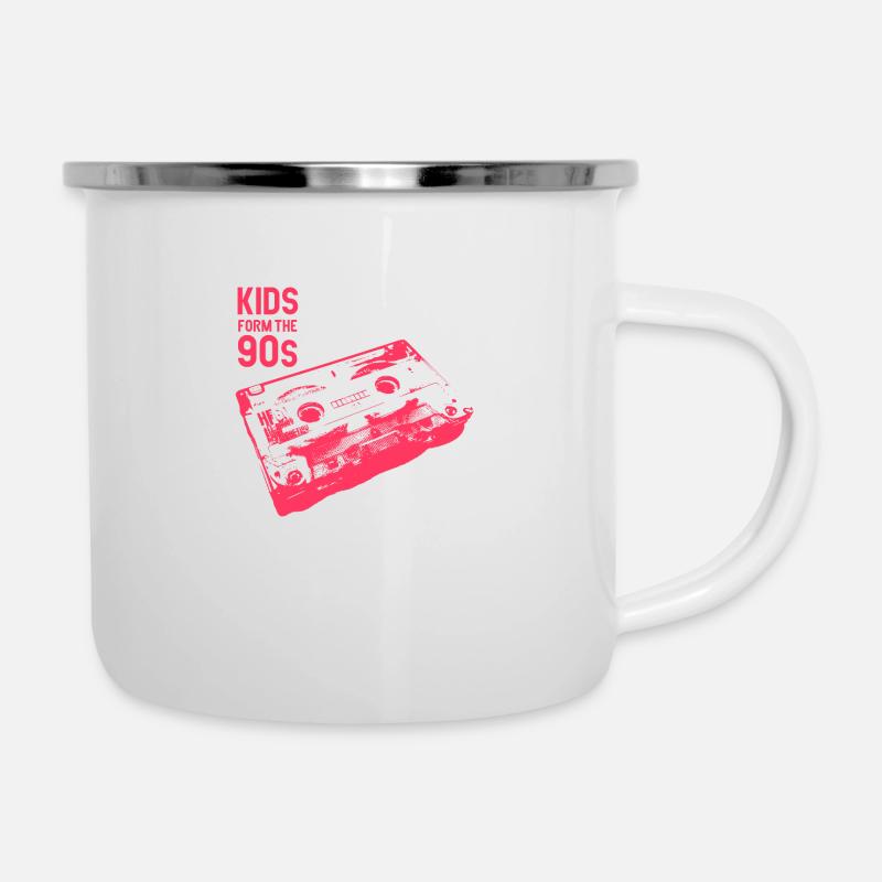 Kids from the 90s - red flavor - Emaille-Tasse - Weiß