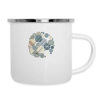 Design "Serene Shapes" - Emaille-Tasse - Weiß - Rechts