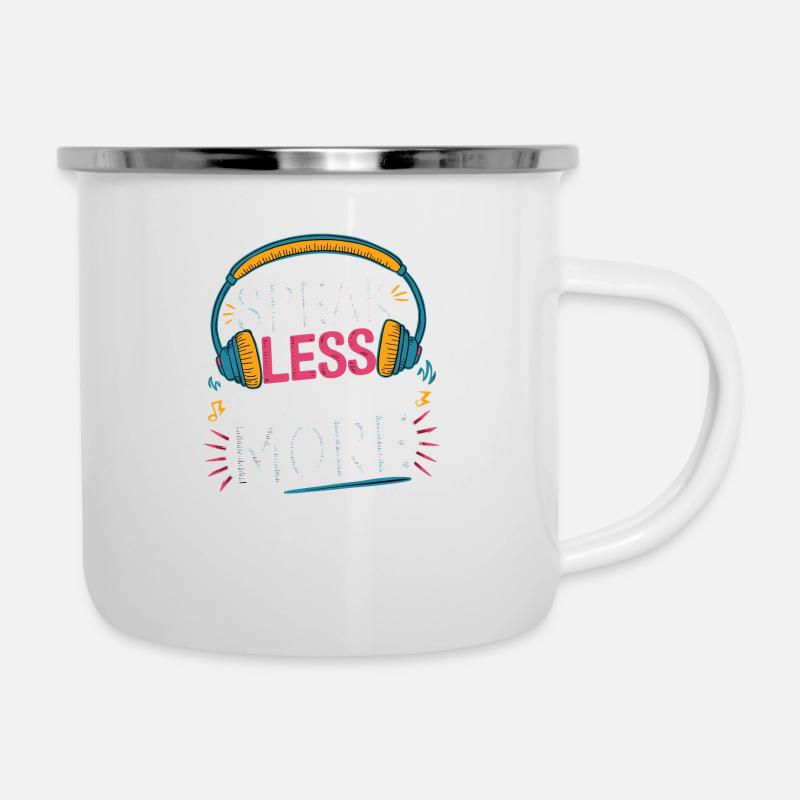 Harmonie in der Stille - Emaille-Tasse - Weiß