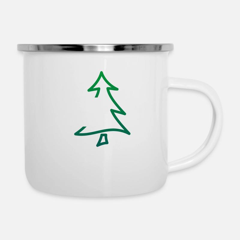 Merry Christmas Tree - Camper Mug - white
