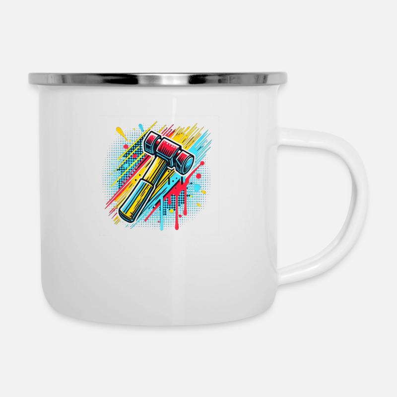 Hammer Type Craftsman - Camper Mug - white