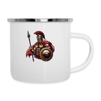 Spartaner - Emaille-Tasse - Weiß - Rechts