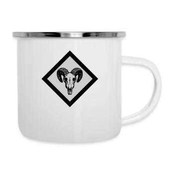Gotland - Emaille-Tasse - Weiß - Rechts
