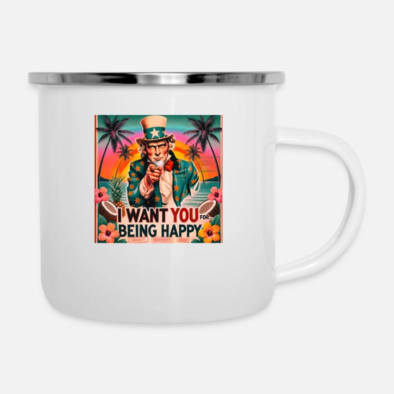 PARADIES PATRIOT - Emaille-Tasse - Weiß