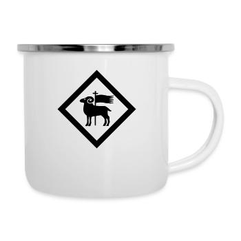 Gotland - Emaille-Tasse - Weiß - Rechts