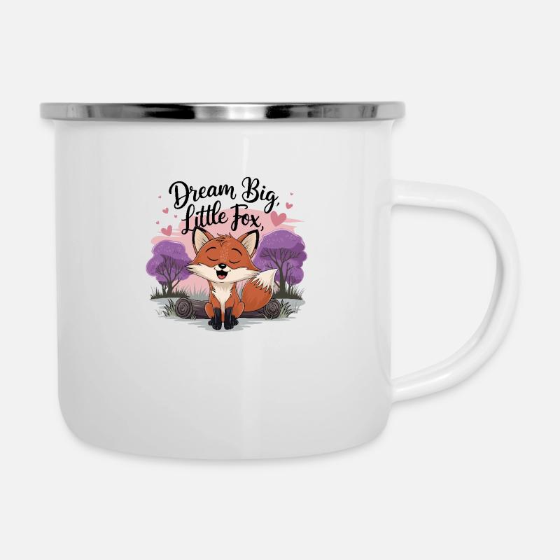 Petit renard - Tasse émaillée - blanc