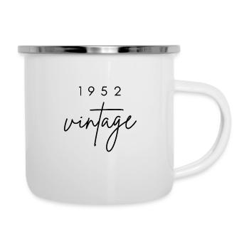 Anniversaire 1952 vintage - Tasse émaillée - blanc - Droite