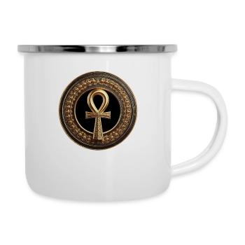 Symbole Ankh - Tasse émaillée - blanc - Droite