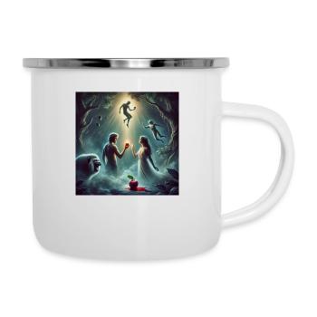 Adam and Eve and the fruit of the tree of wisdom - Camper Mug - white - Right