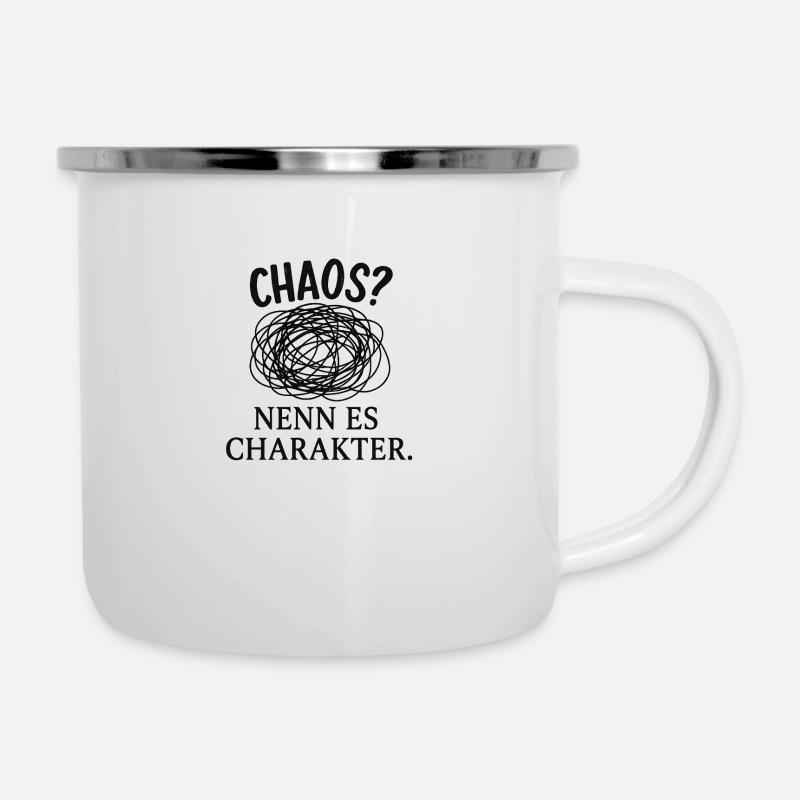 RealTalk - Emaille-Tasse - Weiß
