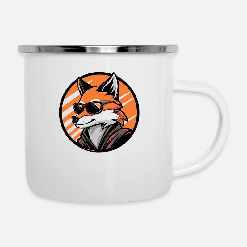 Fox Comic Cool - Camper Mug - white