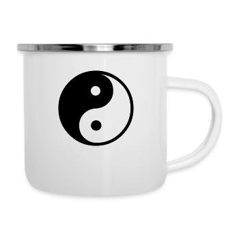 Yin Yang - Emaille-Tasse - Weiß - Rechts