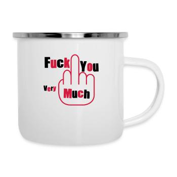 fuck you very much - Tasse émaillée - blanc - Droite