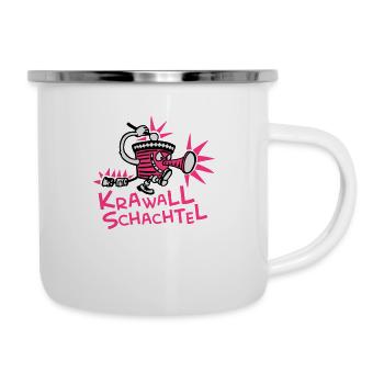 krawallschachtel in Bunt - Emaille-Tasse - Weiß - Rechts