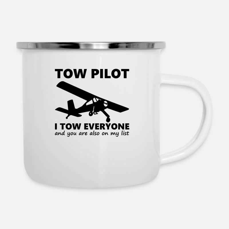 tow pilot - Tasse émaillée - blanc