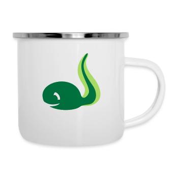 Frosch Kaulquappe - Emaille-Tasse - Weiß - Rechts