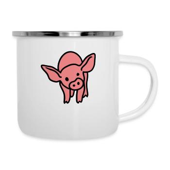 Porcelet 2 - Tasse émaillée - blanc - Droite