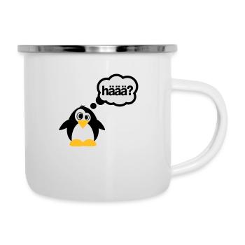 Penguins - Haaa? - Tasse émaillée - blanc - Droite