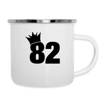 82_krone_f1 - Emaille-Tasse - Weiß - Rechts