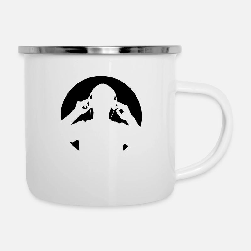 music_man - Emaille-Tasse - Weiß
