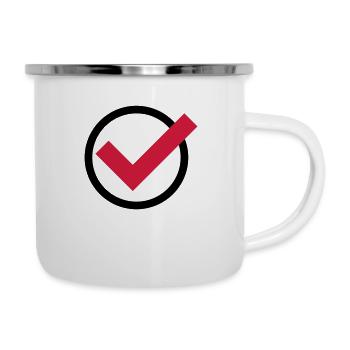 haken__f2 - Emaille-Tasse - Weiß - Rechts