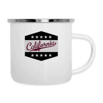 California - Emaille-Tasse - Weiß - Rechts