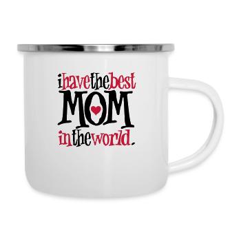 Best Mom - Emaille-Tasse - Weiß - Rechts
