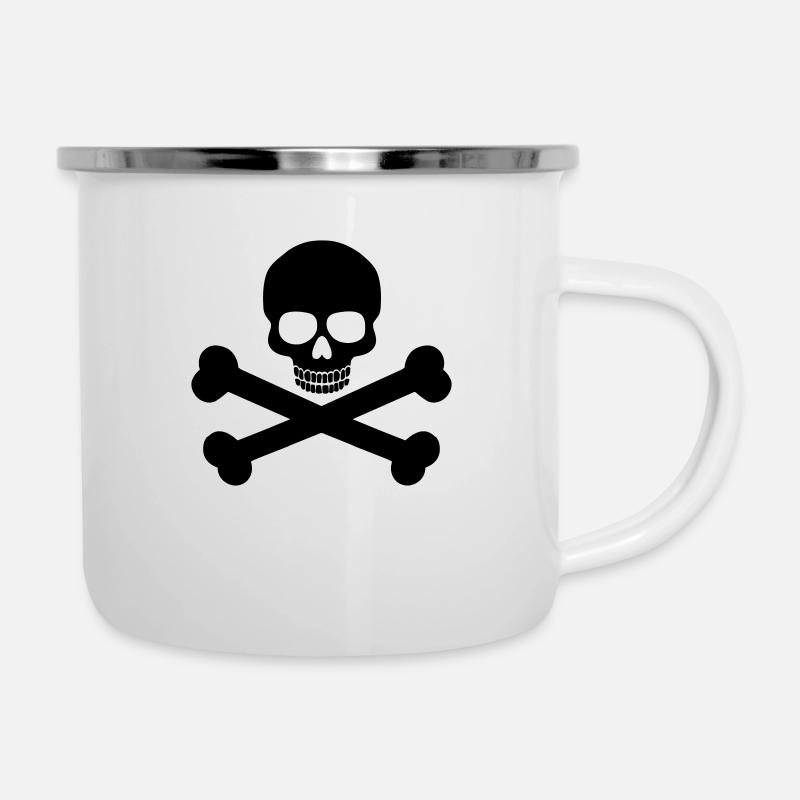 Skull and Bones - Tasse émaillée - blanc