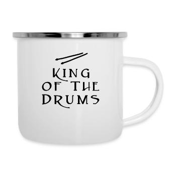 King Drums - Emaille-Tasse - Weiß - Rechts